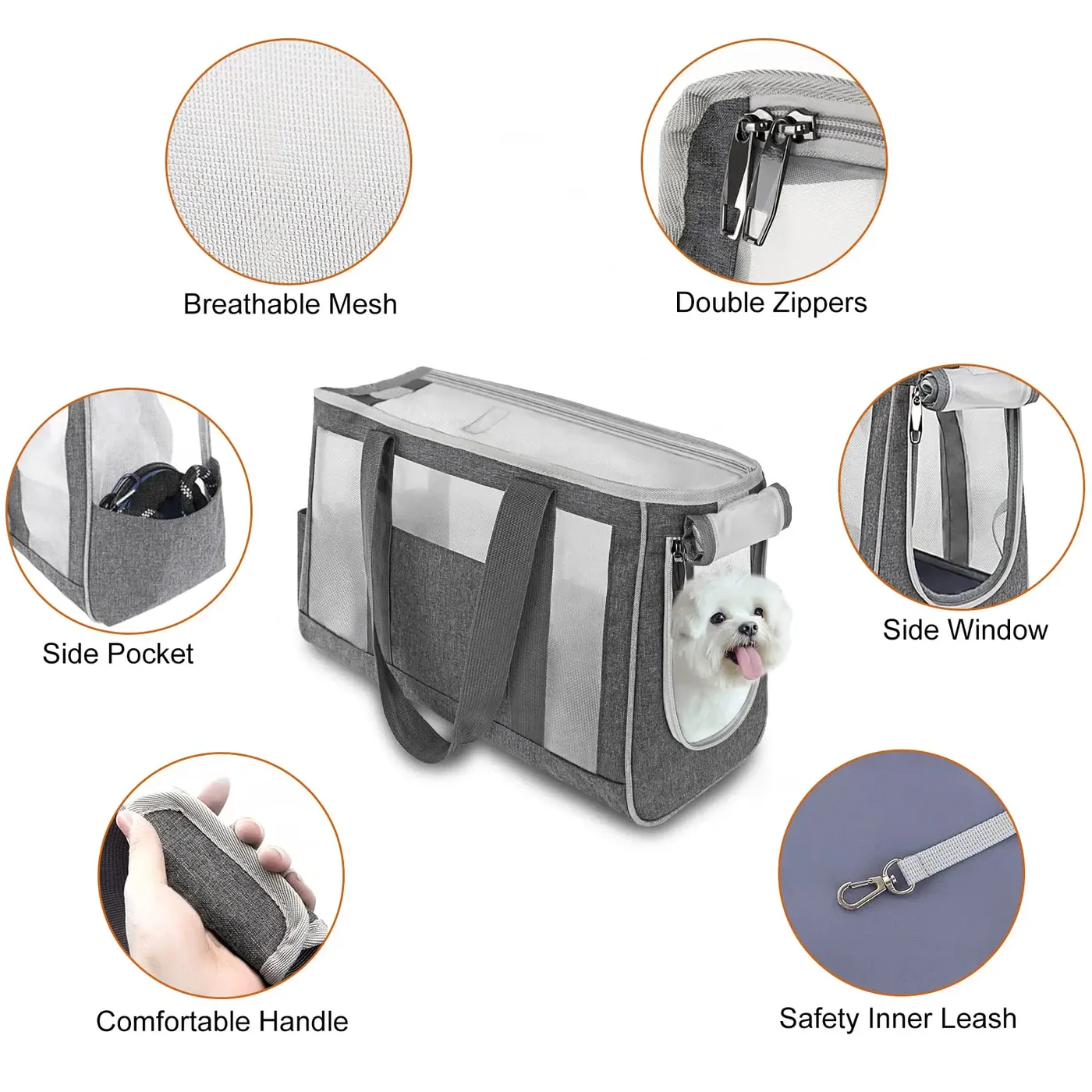 Pet Carrier Collapsible Bowl: Space Saving - detail view supplied by QUANZHOU JUNYUAN BAGS