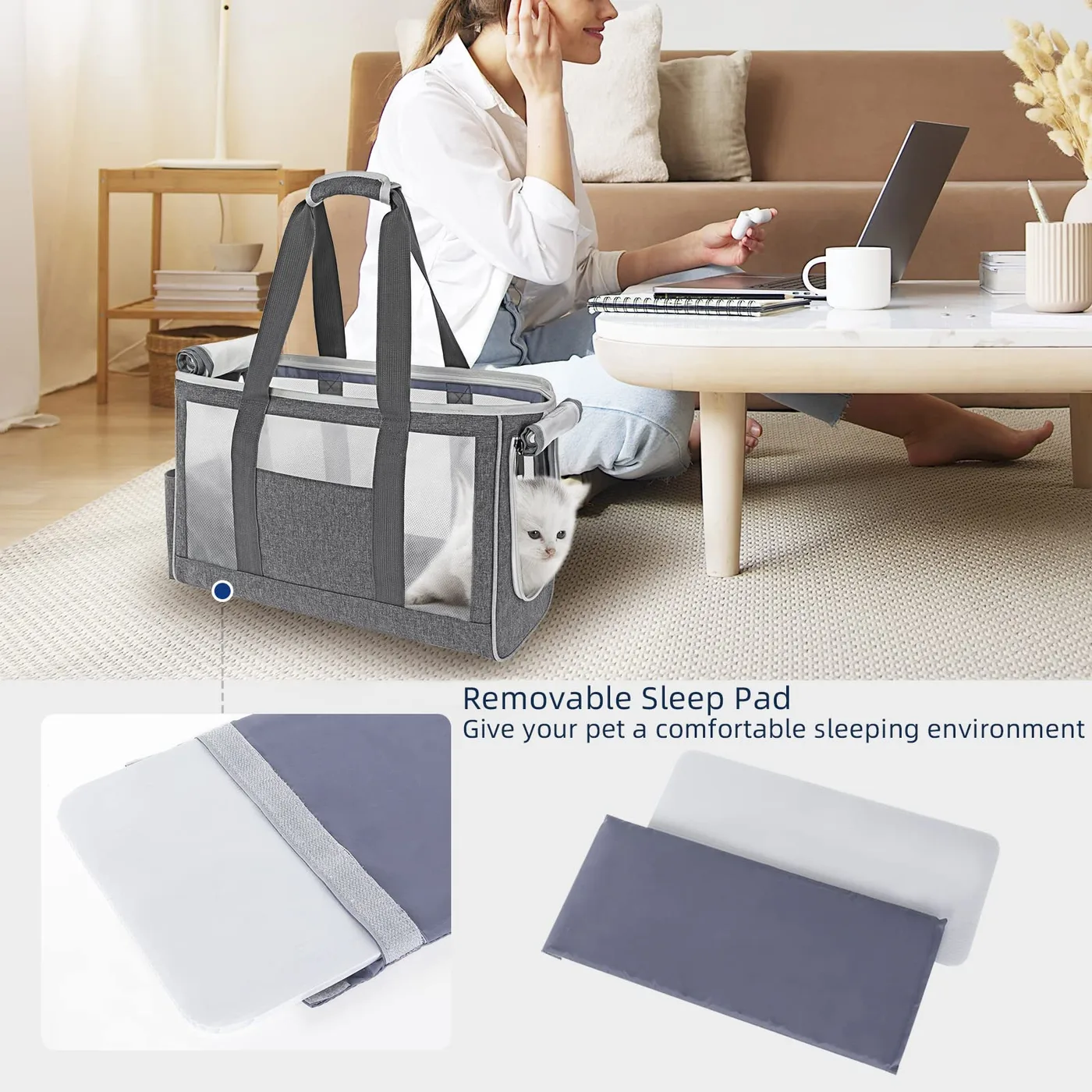 Pet Carrier Blanket: Travel Comfort - detail view supplied by QUANZHOU JUNYUAN BAGS